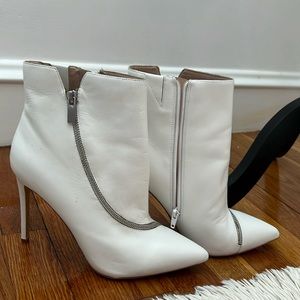 Aldo, white short boots, size 10. Lightly worn